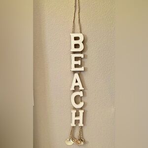 Beautiful Solid Wood BEACH Wall Hanging Measures 40 inches